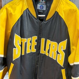 VINTAGE - Pittsburgh Steelers leather coat